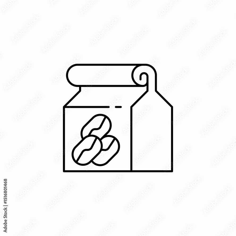 coffee bag icon sign vector coffee bag icon sign vector