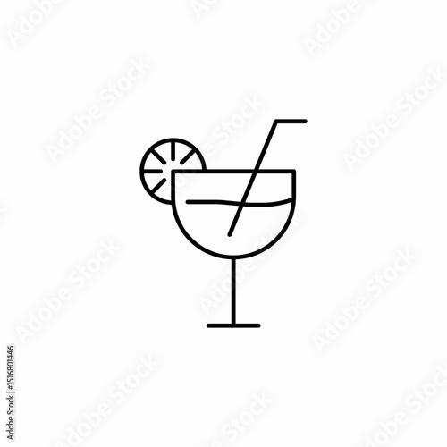 cocktail drink icon sign vector
