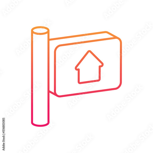 Real Estate Sign Vector icon