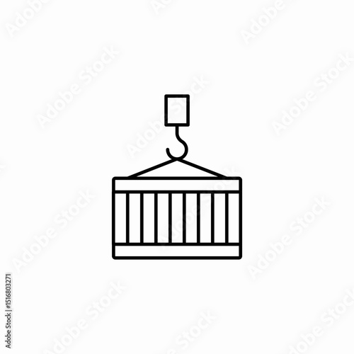 container crane icon sign vector
