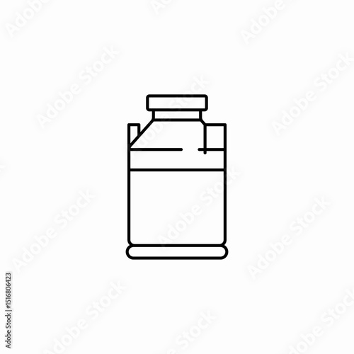 milk can icon sign vector