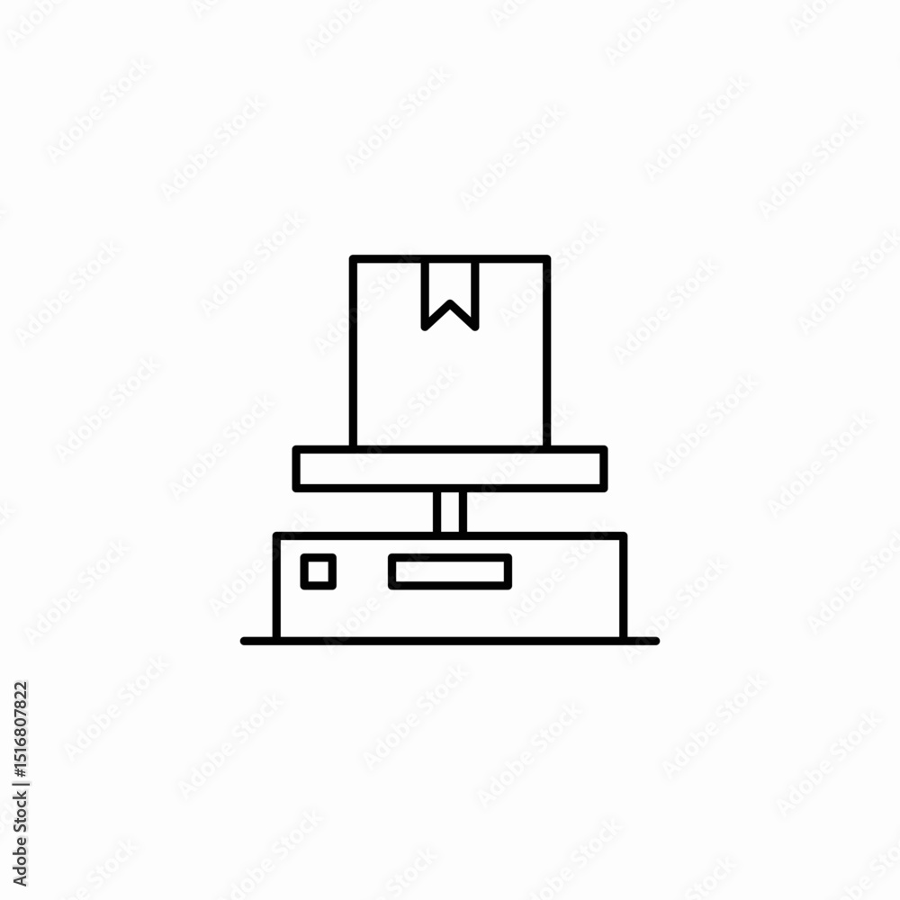 parcel weight icon sign vector parcel weight icon sign vector