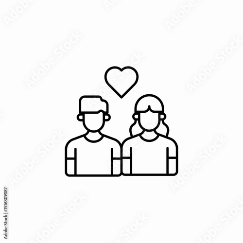 romantic relationship icon sign vector