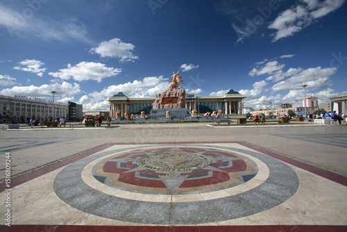 The Zero Point of the city, Sukhbaatar Square, Ulaanbaatar, Mongolia