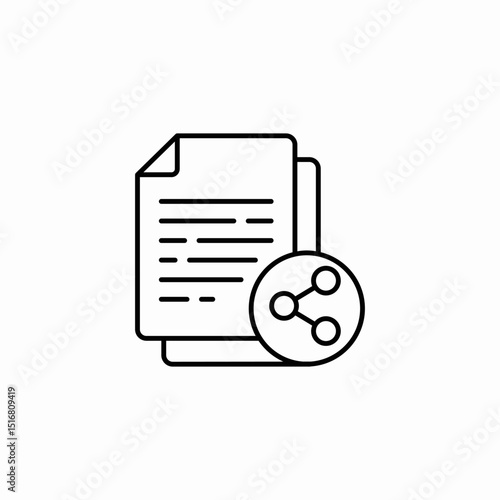 share document icon sign vector