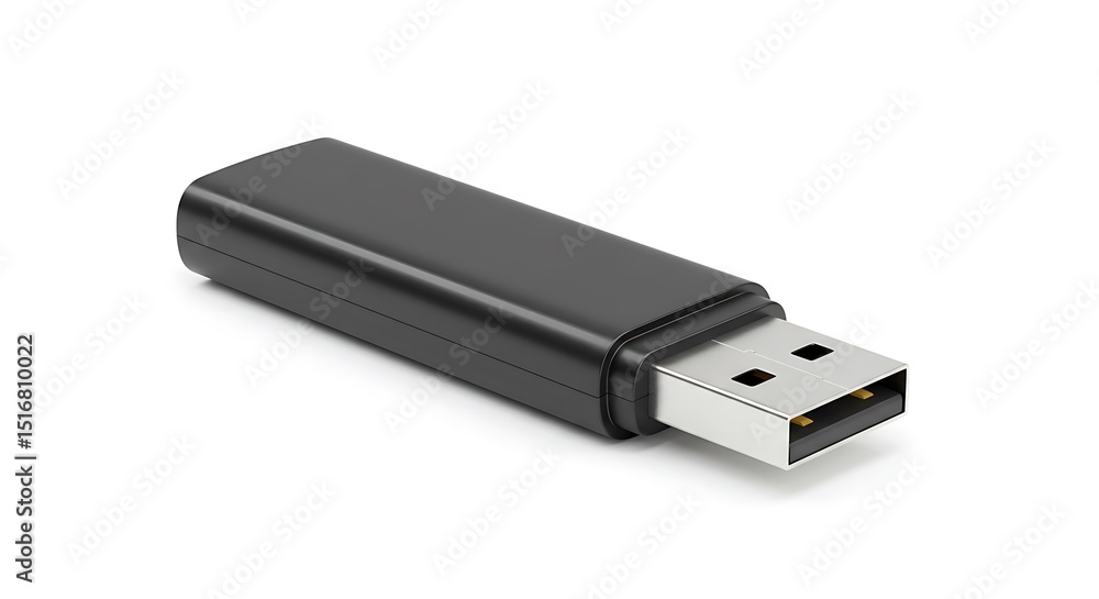 Black USB Drive Isolated on White Background For Data Storage Versatile Portability Perfect For Storing Digital Documents Transferring Information Safely Backup File Black USB Drive Isolated on White Background For Data Storage Versatile Portability Perfect For Storing Digital Documents Transferring Information Safely Backup File