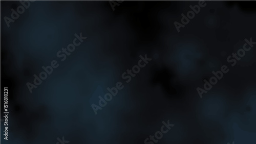 Abstract black and blue and turquoise gradient noisy grain background texture.