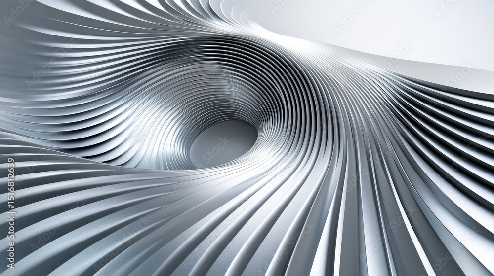 Naklejka premium Abstract metallic design with swirling lines.