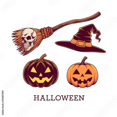 Beautiful and Creative Unique Halloween Illustration