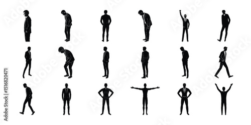 vector silhouette of a man. Man Walking Silhouette Vector. 