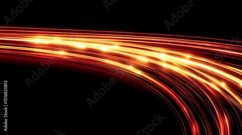 Abstract fiery curved lines