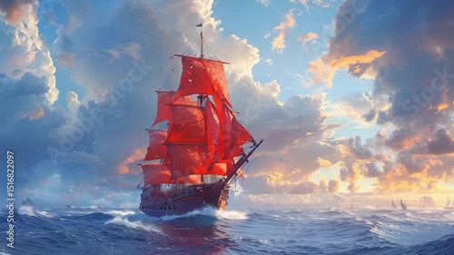 large Chinese warships sail at sea