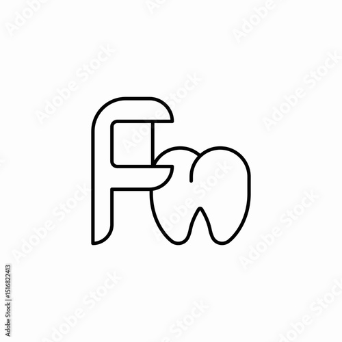 dental tooth pick icon sign vector