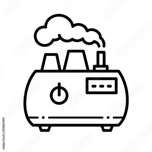 Steam generator appliance with steam emitting from the top  