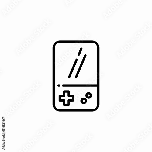 game boy icon sign vector