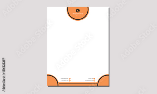 Minimal Letterhead Mockup with Leather Corners