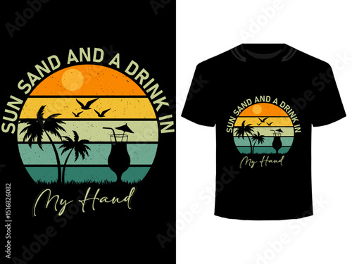 Beach Retro Vintage T Shirt Design Vectors file Download | Adobe Stock
