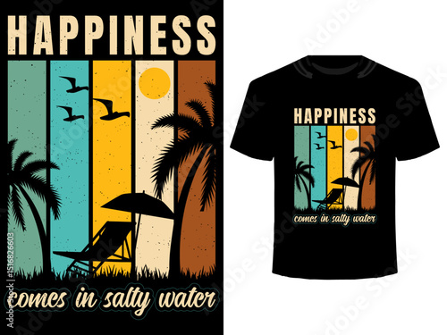 Beach Retro Vintage T Shirt Design Vectors file Download | Adobe Stock