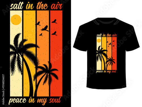 Beach Retro Vintage T Shirt Design Vectors file Download | Adobe Stock