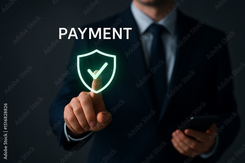 Secure online payment system concept Secure online payment system concept