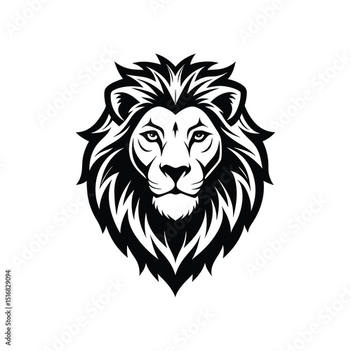 Majestic Lion Head Tribal Style Vector Illustration