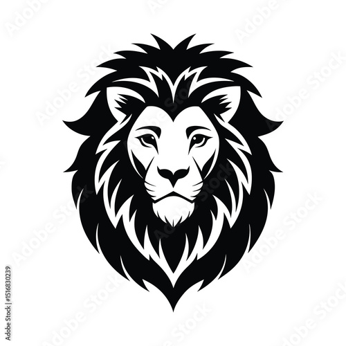Majestic Lion Head Tribal Style Vector Illustration