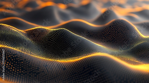 Abstract wavy pattern of light and dark dots