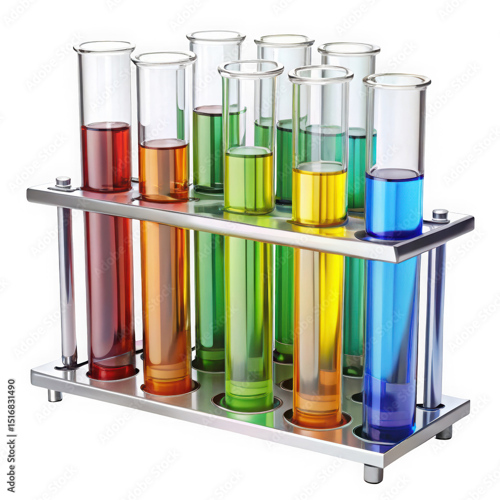 A vibrant display of multicolored liquid in test tubes, showcasing a mix of red, orange, yellow, green, blue, and purple shades, symbolizing chemistry and experimentation. A vibrant display of multicolored liquid in test tubes, showcasing a mix of red, orange, yellow, green, blue, and purple shades, symbolizing chemistry and experimentation.