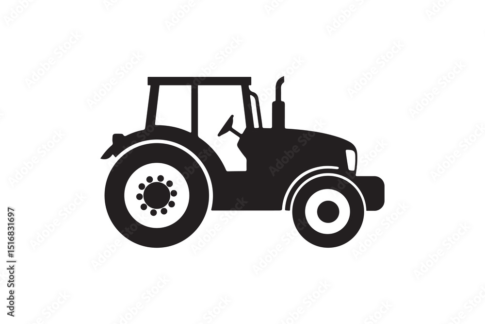 Agricultural Tractor Silhouette - Tractor Silhouette Illustration Clipart Agricultural Tractor Silhouette - Tractor Silhouette Illustration Clipart