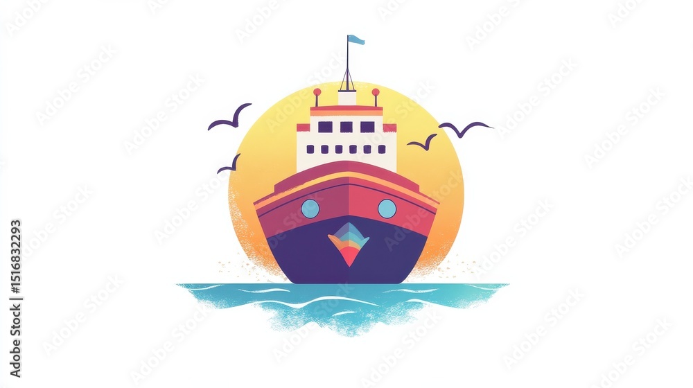 Ship Icon Vector Illustration Logo Template For Website Or Mobile App illustration , no logos, no brands Ship Icon Vector Illustration Logo Template For Website Or Mobile App illustration , no logos, no brands