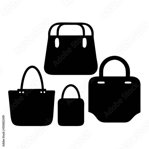 Set of Shopping Bag Vector Iocn Set 