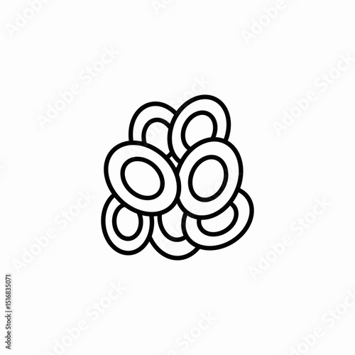 blood cells icon sign vector