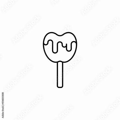 caramelized apple icon sign vector