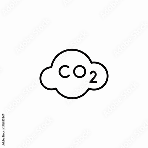 carbon emission icon sign vector