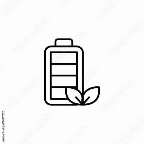 eco battery icon sign vector