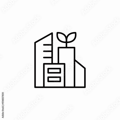 ecological city icon sign vector