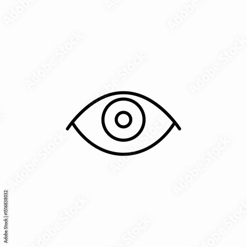 eye eyeball icon sign vector