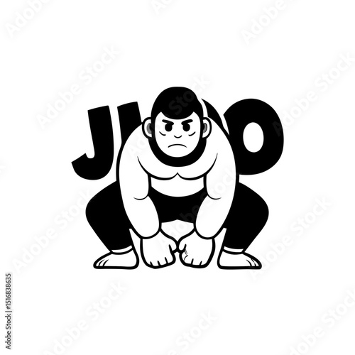  wrestler in a crouching position