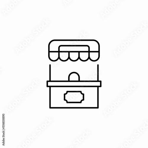 food stand icon sign vector