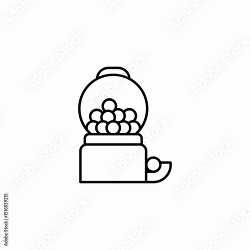 gumball machine icon sign vector