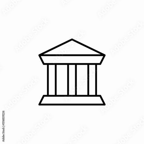 government insitution icon sign vector