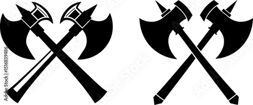 Crossed Battle Axes Medieval Weaponry and Symbolism