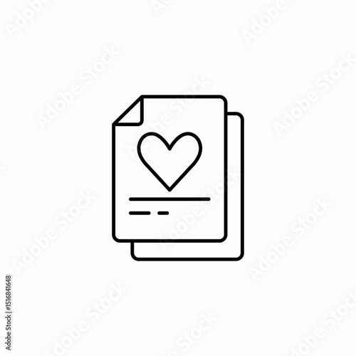 love document letter icon sign vector