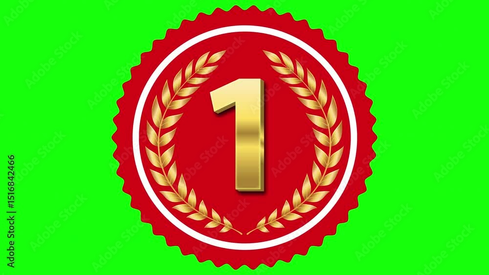 number one golden label with crop circle animation video number one golden label with crop circle animation video