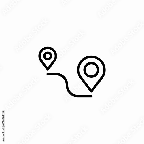 route track icon sign vector