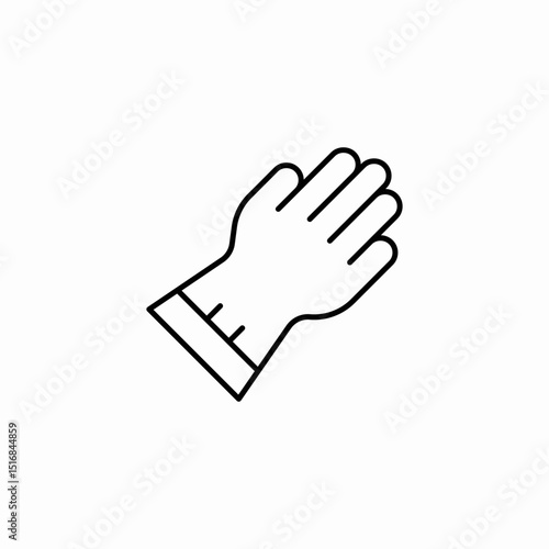 rubber gloves icon sign vector