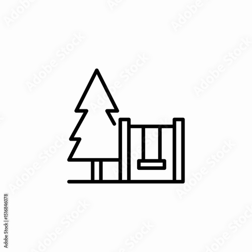 swing park icon sign vector