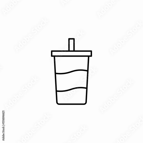 soda glass icon sign vector