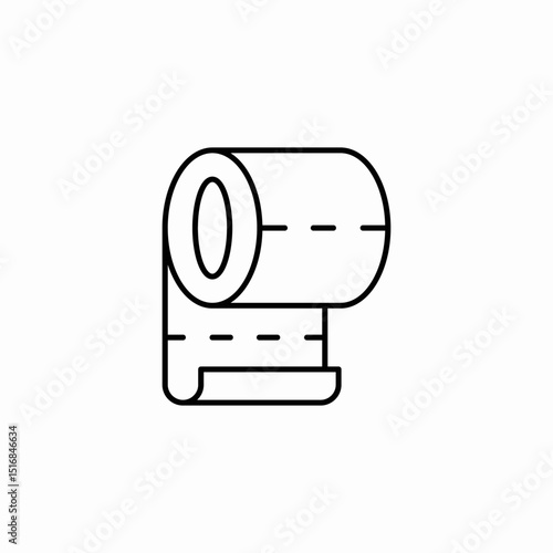 toilet paper icon sign vector