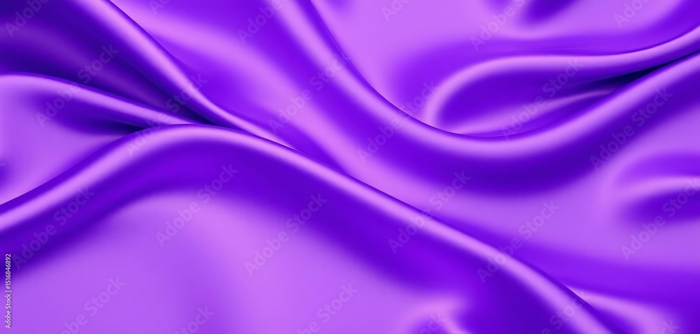 Fototapeta premium Luxurious violet purple satin silk with elegant wavy texture, abstract background, styling, banner